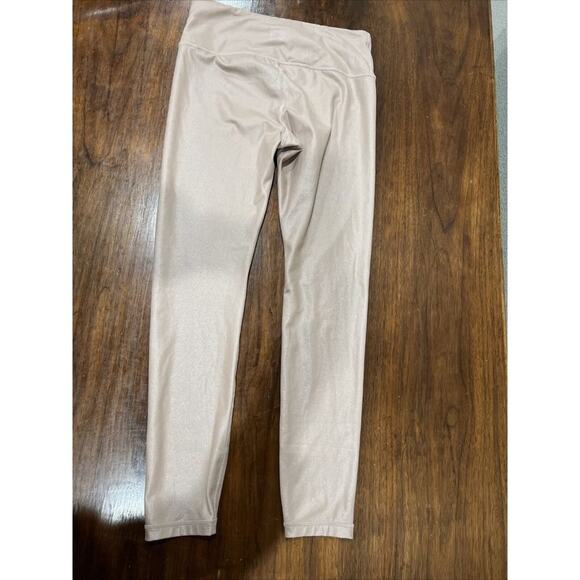 Athleta Leggings Women Small Blush Pink Shimmer High Rise Ballet Dance - Picture 5 of 8